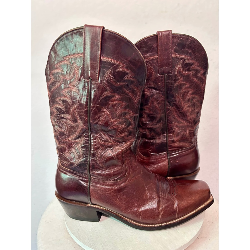 Moonshine Spirit Men's Brown Leather Western Cowboy Boots 10.5 EE BBM87 Mexico